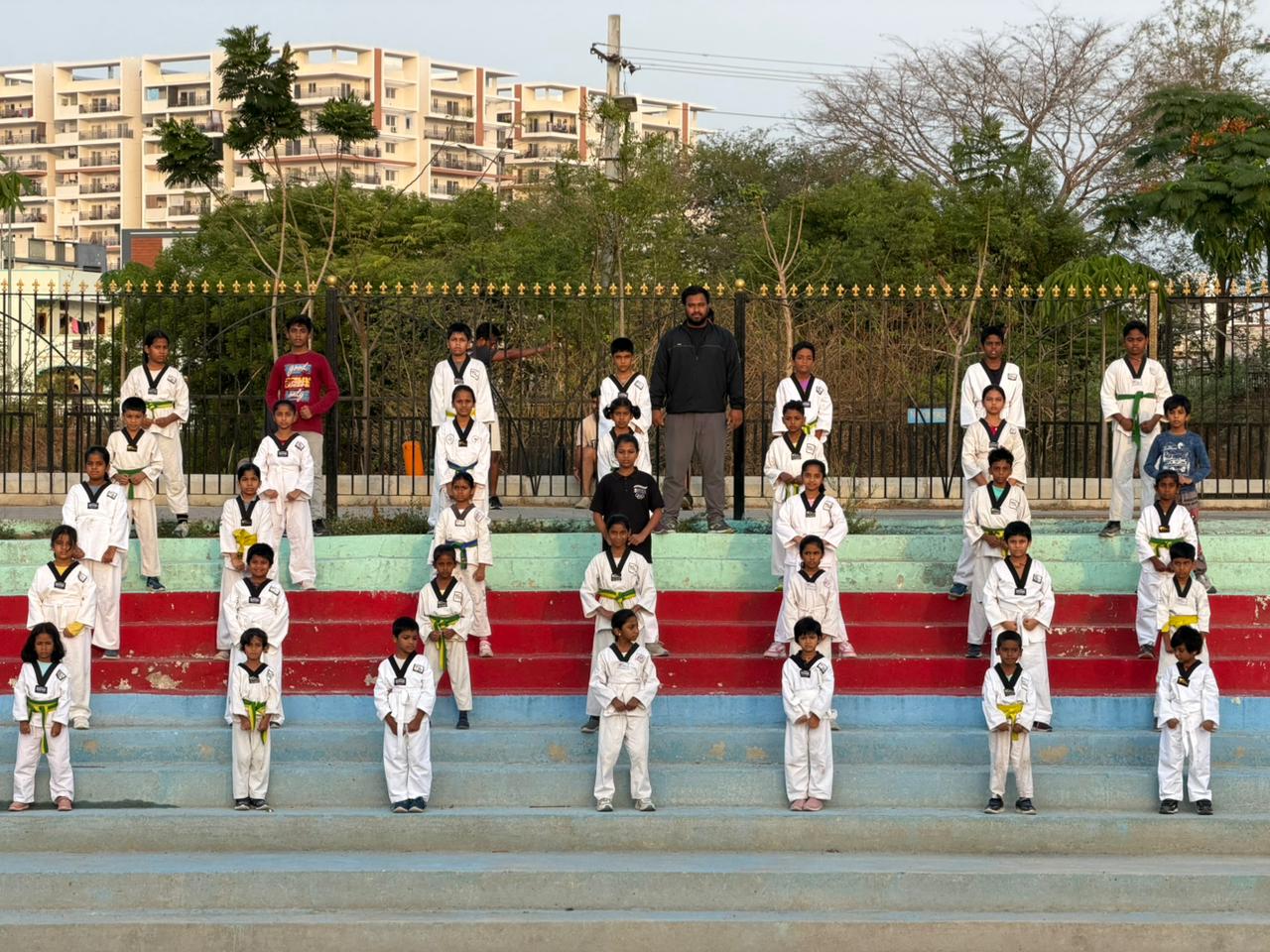 Kids Taekwondo class training in L.B. Nagar